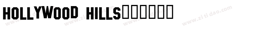 Hollywood Hills字体转换